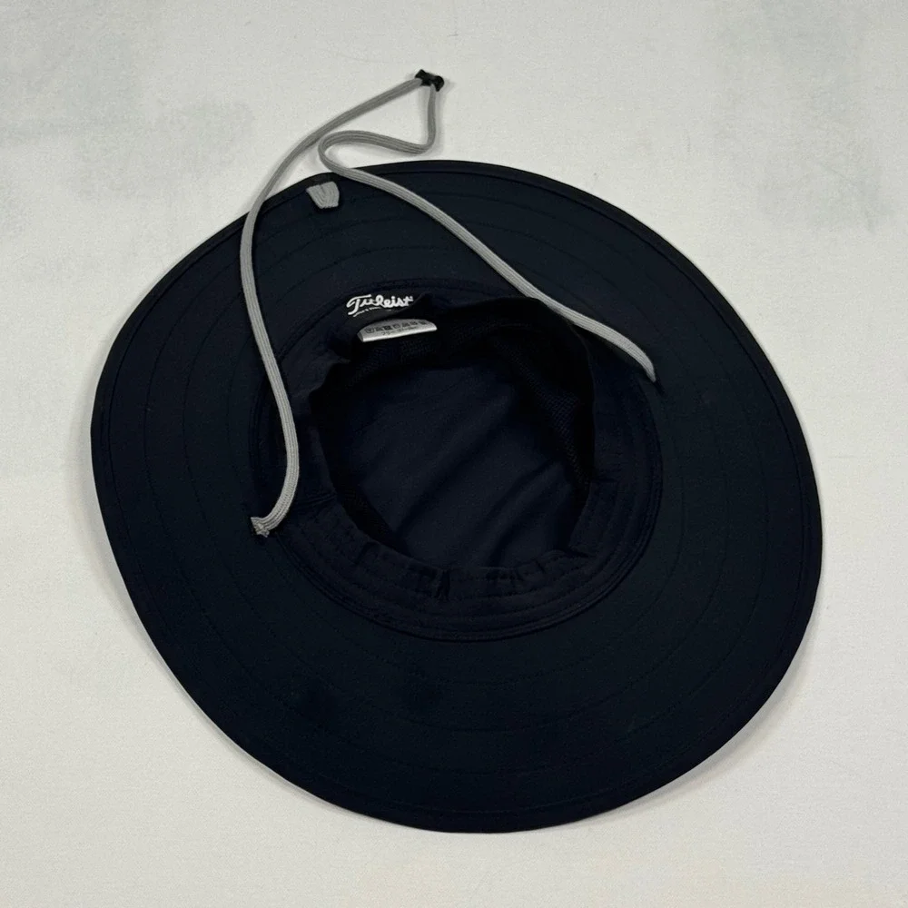 Titleist Golf Aussie Bucket Hat Black Wide Brim Sun Hat Mens Adjustable